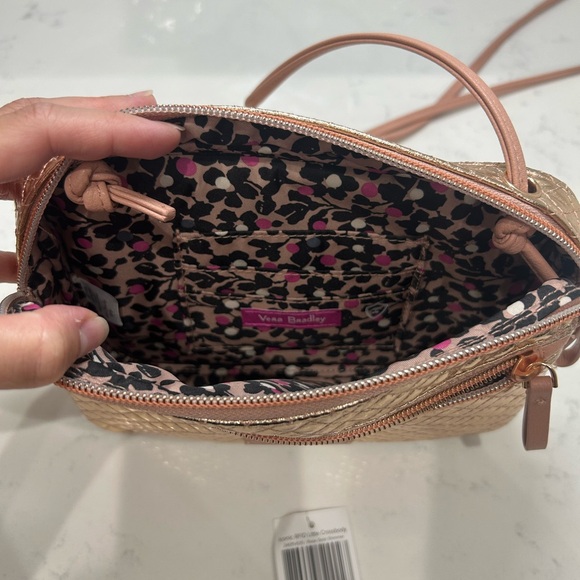 Vera Bradley Iconic RFID Little Crossbody - Rose Gold - Picture 10 of 15